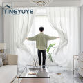 Sheer Curtains Light Diffuse Thick Polyester Voile Sheer Curtain Panels for Home. 