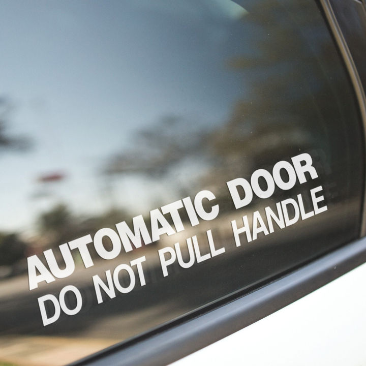 Automatic Door Do Not Pull Handle Sticker Car Van Coach Taxi Minibus Private Hire Vehicle Window Safety Warning Decal