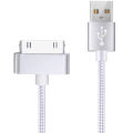 USB Cable for Phone 3o Pin Nylon Braid Charger Cable for Phone 4 4s 3G 3GS 2G Pad 1/2/3 Pod Touch Pod. 
