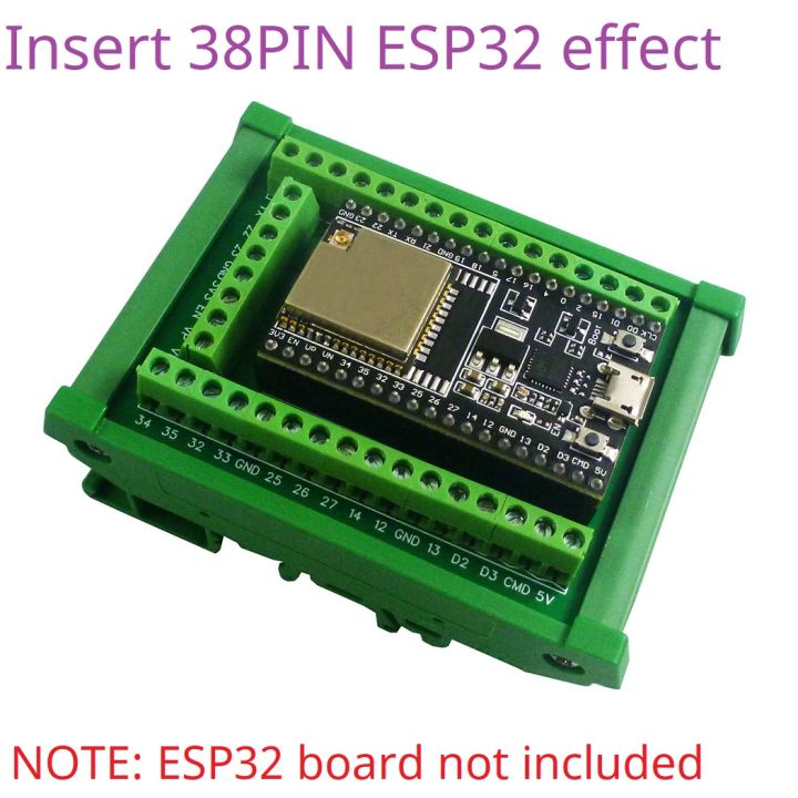 DIN Mount Adapter Module Board for 30PIN 38PIN ESP32 w/ 3.96mm Screw ...