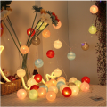 2.2M 20Leds Cotton Ball String Lights Garland Ball Fairy Light String For Holiday Wedding Party Decoration Home Lamp 1Pcs. 