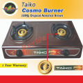 Taiko Gas Cooker with Nonstick (Black or Brown ) and Two Cosmo Burner. 
