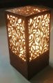 Wooden Table Lamp with Creative Laser Cut Design, Light box. 