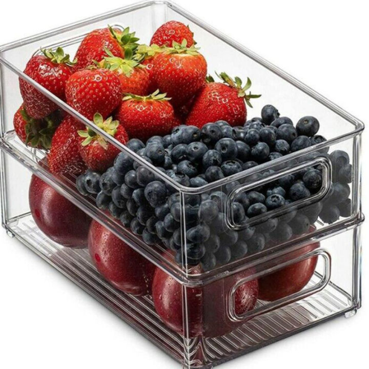 Kitchen%20Clear%20Storage%20Box,%20Plastic%20Stackable%20Containers%20with%20Handles%20for%20Refrigerator,%20Freezer,%20Pantry,%20Shelves%20Space%20Saver%20-%20Image%204