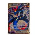 New Pokemon Anime Scarlet Violet Charizard Miraidon Koraidon Gold Black English Metal Cards Vmax Mega GX Game Collection Cards. 