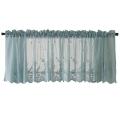 Balcony Curtain Lace Flower Embroideried Short Curtain. 
