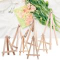 Folding Painting & Sketch Wood Mini Easel Foldable Portable Triangle Display Stand Small Desk Stand Tripod Art Supplies. 