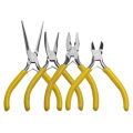 4 Piece Mini Pliers Set - 5 Inch Tools for Small Jobs and Craftsmanship. 