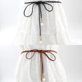 Creative Thin PU Belt Simulated Pearl Waist Belts Women Dress Skirt Decor Gift Mystic. 