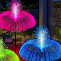 Solar Jellyfish Light 7 Colors Changing Outdoor Waterproof Garden Lights Led Fiber Optic Lamps For Lawn Patio. 