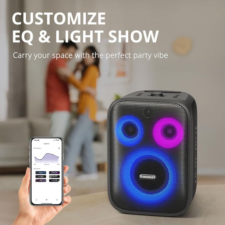Tronsmart%20Halo%20200%20Karaoke%20Bluetooth%20Speaker%20with%202%20Mics,%20Loud%20Speaker%20with%20Powerful%20Sound%20and%20Deep%20Bass,%20Party%20Sync,%205%20Lighting%20Modes,%20Custom%20EQ%20&Lights,%2018H%20Playtime,%20Supports%20Mic%20&%20Guitar%20for%20Party%20-%20Image%206