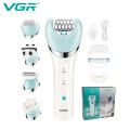 VGR Body Shaver Professional Shaver Set Electric Hair Removal Waterproof Lady Care Set 5 In 1 Epilator Machine for Women V-703. 