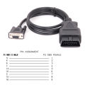 Obd 2 Cable 16 Pin To Db9 Female Serial Port Rs232 Adapter Connector Car Cable 1.13 Meter 16pin To Db9 Serial Rs232 Obd2 Cable. 