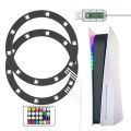 KOKKO Light Ring RGB LED Light With 8 Color 400 Effects Remote Control Decal Decoration Accessories Compatible For PS5/PS5 Slim Console. 