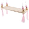 2X Wooden Wall Shelf Hanging Tassel Children Nordic Style Wall Frame - NO. 3. 