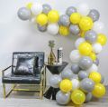 100 Pcs Yellow Grey White Balloon Garland Arch Accessories, for Yellow And Grey Theme Party Decoration, Weddings, Baby Shower, Birthday Graduation Anniversary Bachelorette Party Background Decorations Party Supplies  or Arch Décor - Helium Quality. 