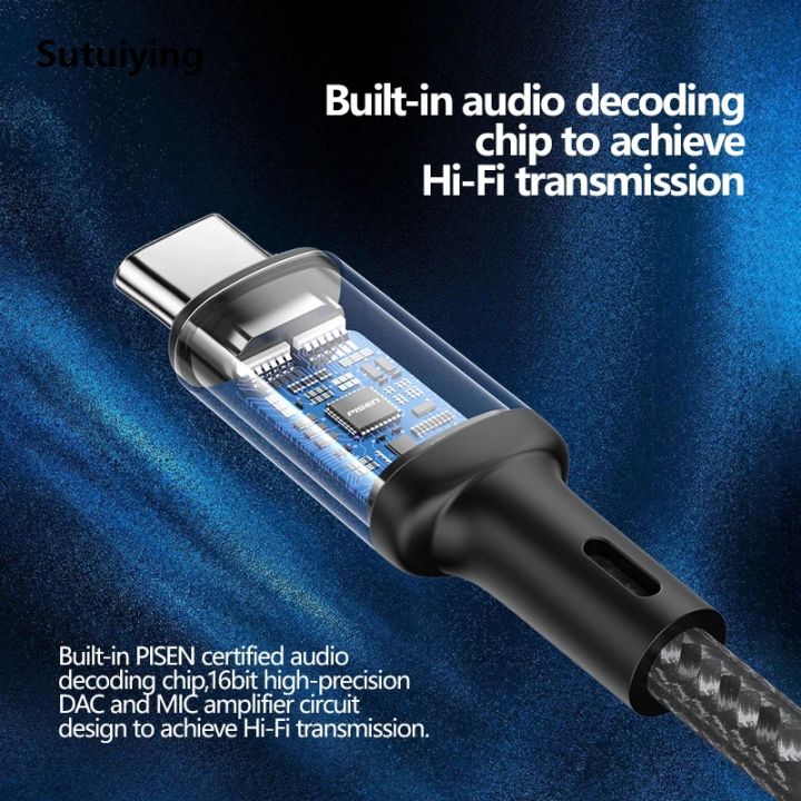 Sutuiying%20PISEN%20USB%20Type%20C%20To%203.5mm%20Jack%20Male%20Aux%20Audio%20Cable%20For%20Car%20Speaker%20Original%20Headphone%20Adapter%20For%20Samsung%20Huawei%20Xiaomi%20TV%20Box%20Wire%20Cord%20-%20Image%203