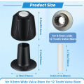 Metal Matte Black Shower Knob 2 Piece Replacement, for Price/ Tub Shower Handle, 2 Faucet Handle Trim Kit. 