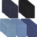 30 Pieces Iron on Fabric Patches Denim Jean Repair Patches Clothing Repair Patch Kit for Jacket Jean Clothes,5 Colour. 