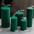 3D Spiral Cylinder Candle Mold Silicone, DIY Screw Pillar Candle Molds for Candle Making Aroma Soy Wax Handmade Soap Polymer Clay Plaster Epoxy Resin, Silicone Moulds for Home Decor Gifts. 