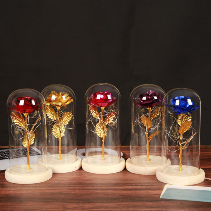 Glass%20Rose%20Flower%20Gift%20Exquisite%20Luminous%20Rose%20In%20Glass%20Dome%20-%20Image%206
