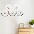 Iron Toilet Roll Paper Holder Basket Wall Mounted or Standing Rack Stand Organizer 6 Rolls. 