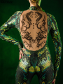 Green Snake Jumpsuit Women Zentai Suit Gothic Morphsuit Animal Bodysuits Women Rave Costume Halloween Festival Party Outfit. 
