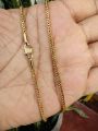 ESH New Elegant Gold Plated 18/24 Inch 3mm Singapore Square Fox Chain Necklace for Unisex. 
