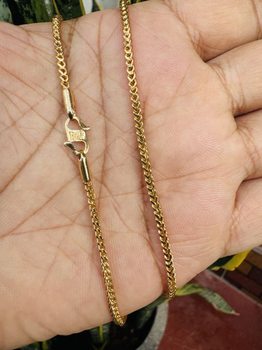 Singapore%20Fox%20Chain%20Necklace%20for%20Girls%20Boys%20Gold%20Plated%203mm%20Chain%20Jewelry%2018%20Inch%2024%20Inch%20-%20Image%207