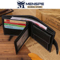 MENSPE Men Wallet Soft Leather Wallet Business Wallets High Quality Genuine Leather Coin Bag Zipper Multi-Card Position ID Credit Cards Holders Solid Color Travel Purses Coin Pouch. 
