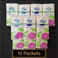 10 Packets of Pocket Tissues Buy 1 Get 9 Free Buy on Get 9 Free For Girls Mini Portable Handkerchief Pulp Paper Pocket Tissues for Women. 