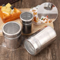 Stainless Steel Powder Sprinkler Kithen Powder Distributor with Dense Hole Cocoa Cinnamon Sugar Gauze Mesh Jar Seasoning Bottles. 