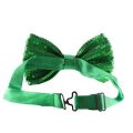 Sequined bow tie for children beaded bow for men and women stage performance luminous bow tie custom solid color spot wholesale. 
