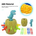2-4 Players Darts Dinosaur Barrel Children Toy Gift Jumping Dinosaur Buckets Stab Pop Up Toys Home Entertainment Boy Girl Gift. 