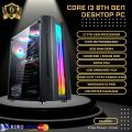 Core I3 8th Gen Gaming RGB Desktop PC 8GB Ram | 128GB SSD | 500GB HDD | 500W Gaming PSU | Student Computer. 