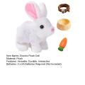 Trendiq Realistic Movements Plush Bunny Interactive Walking Bunny Toy with Realistic Sounds Educational Plush Rabbit Doll for Kids Cute Fun Gift for Children in Asia Electric Plush Rabbit Toy. 