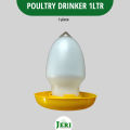 Poultry Drinker-1ltr Chick Drinker Plastic Chicken Drinker Quail Pigeon Birds Small PoultryPoultry Feeder/Canary Drinker/Nipple Drinkers/ Nipple Drinker for Chicken Dove Pigeon Quail Parrot/ Turkey Duck/ Bird Pet Automatic Food Water Dispenser. 