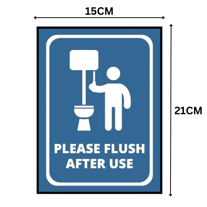 Please Flush After Use Sign Board - FOAM BOARD MATERIAL