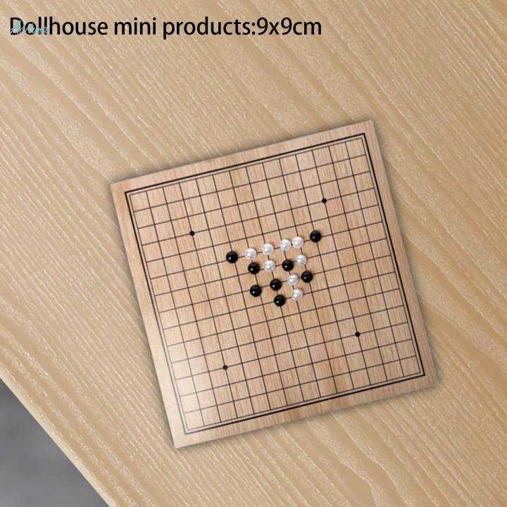 1:12 cale Miniature Weiqi Game Micro Landscape for Bedroom S