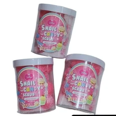 Jelly's Snail Candy Body Whitening Scrub jscs 16 Balls Dead Skin Cells to Reveal Smooth Healthy Skin 300g made in Thailand