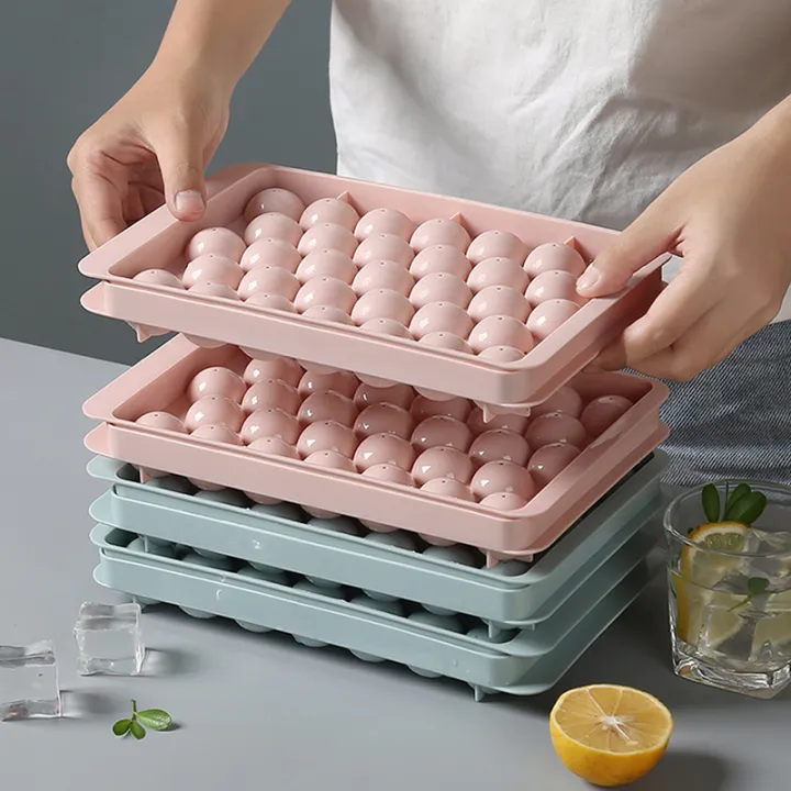 1Pc%203D%20Round%20Ice%20Cube%20Tray%20with%20Lid%20Plastic%20Diamond%20Spherical%20Style%20Ice%20Mold%20DIY%20Mould%20Ice%20Ball%20Maker%20Kitchen%20Tools%20MJK%20-%20Image%202