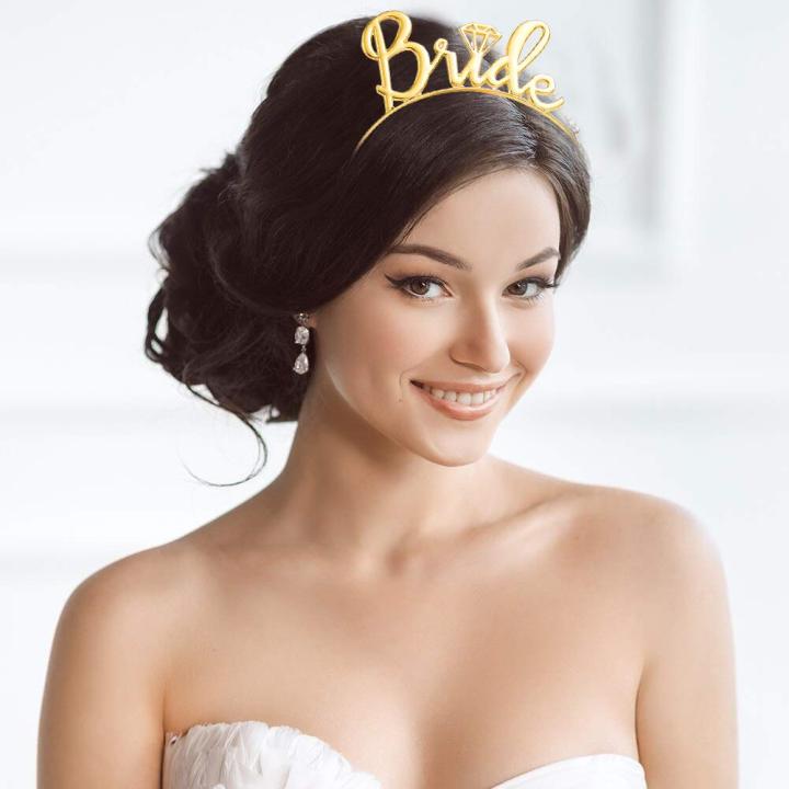Bride To Be Bridesmaid Tiara Crown Hair Jewelry Headband Bachelorette Hen Party Wedding Bridal Shower Decoration