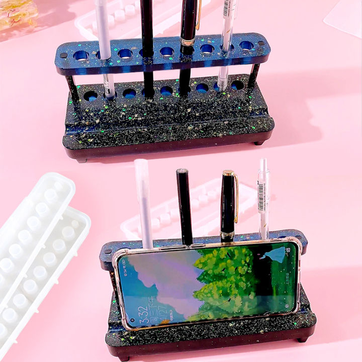 Pen%20Holder%20Mold%20Epoxy%20Resin%20Mold%20Phone%20Bracket%20Mobile%20Stand%20Silicone%20Mold%20Diy%20Home%20Office%20Crafts%20Jewelry%20Making%20Casting%20Tools%20-%20Image%202