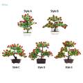 Artificial Fruit Tree Bonsai Lifelike PP Material Table Centerpiece for Indoor Outdoor Sturdy. 