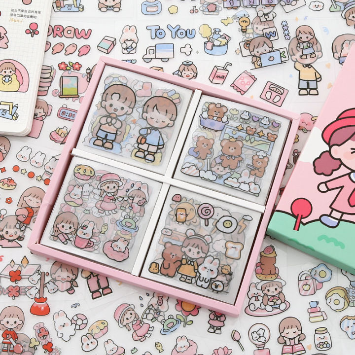RHS Online Cute Stickers Ins Waterproof Cartoon Sticker Set Diary Phone ...