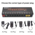 MOSKYAUDIO MPT 0 11-Channel Guitar Pedal Power upply with Independent hort Circuit Protection Pedal Board. 