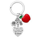 Cute Keychain For Teachers Birthday Key Ring Thank You Key Ring Stainless Steel Keychain Teaching Assistant Present. 