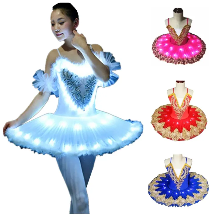 Professional Ballet Tutus LED Dance Clothes Swan Lake Adult Ballet Tutu ...