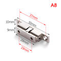 1pc Brass Touch Beads Lock Door Spring Clip Cabinet Door Catches Silver Double Catch Cabinet Door Latch 42/50/60/70mm. 