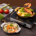 【Latest Style】 Flat Bottom Stainless Steel Paella Frying Pans With Handles Non-Stick Saucepan Cooking Pot Kitchenware Kitchen. 